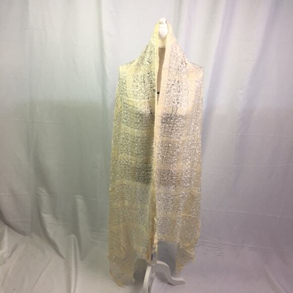Collection 18 Plaid Confetti Scarf Crisp Linen - Picture 1 of 16